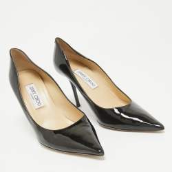 Jimmy Choo Black Patent Leather Romy Pointed Toe Pumps Size 39.5