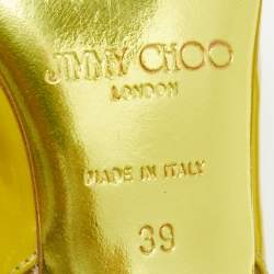 Jimmy Choo Green Patent Leather Slingback Pumps Size 39
