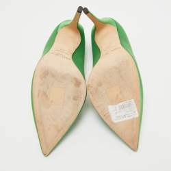 Jimmy Choo Green Satin Manda Pumps Size 39