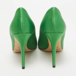 Jimmy Choo Green Satin Manda Pumps Size 39