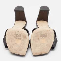 Pre Owned Jimmy Choo Black Leather Slide Sandals 41