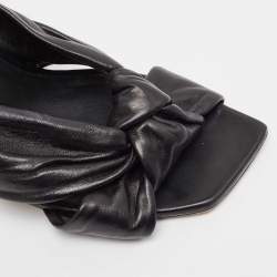 Pre Owned Jimmy Choo Black Leather Slide Sandals 41