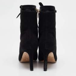 Jimmy Choo Black Suede Blayre 85 Ankle Length Boots 37