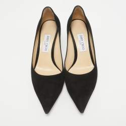 Pre Owned Jimmy Choo Black Suede Romy Pumps Size 41