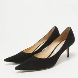 Pre Owned Jimmy Choo Black Suede Romy Pumps Size 41