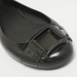 Jimmy Choo Black Rubber Ballet Flats Size 40