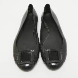 Jimmy Choo Black Rubber Ballet Flats Size 40
