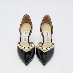 Jimmy Choo Black Patent Leather Aurelie Pumps Size 36.5