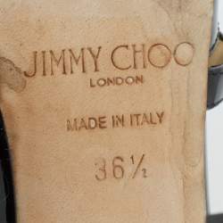 Jimmy Choo Black Patent Leather Aurelie Pumps Size 36.5