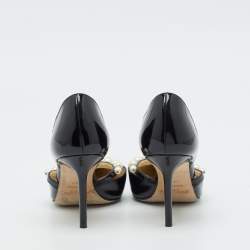 Jimmy Choo Black Patent Leather Aurelie Pumps Size 36.5