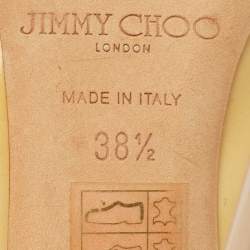 Jimmy Choo Beige Patent Leather Romy Pumps Size 38.5