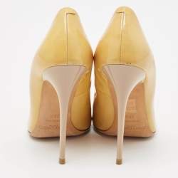 Jimmy Choo Beige Patent Leather Romy Pumps Size 38.5