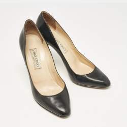 Jimmy Choo Black Leather Gilbert Pumps Size 40.5