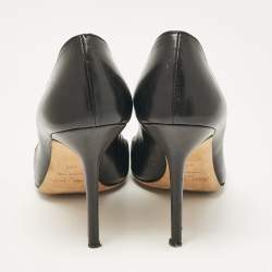 Jimmy Choo Black Leather Gilbert Pumps Size 40.5