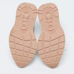 Pre Owned Jimmy Choo Multicolor Canvas and Leather Raine Sneakers Size 40