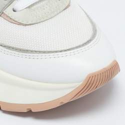 Pre Owned Jimmy Choo Multicolor Canvas and Leather Raine Sneakers Size 40