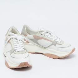 Pre Owned Jimmy Choo Multicolor Canvas and Leather Raine Sneakers Size 40