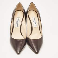 Jimmy Choo Brown Leather Romy Pumps Size 40