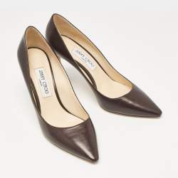Jimmy Choo Brown Leather Romy Pumps Size 40