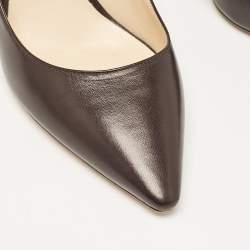 Jimmy Choo Brown Leather Romy Pumps Size 40