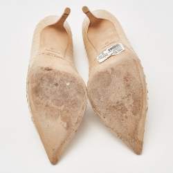 Jimmy Choo Beige Python Pointed Toe Pumps Size 36