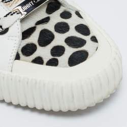 Pre Owned Jimmy Choo Multicolor Animal Print Calf Hair and Leather Impala Sneakers Size 40