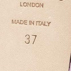 Pre Owned Jimmy Choo Metallic Purple Leather Bing Mules Size 37