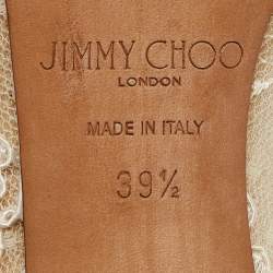 Pre Owned Jimmy Choo Ivory Lace Romy Pumps Size 39.5
