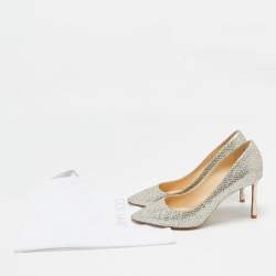 Jimmy Choo Gold/Silver Lurex Fabric Romy Pumps Size 35.5
