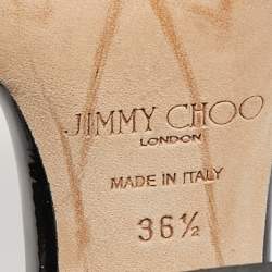Jimmy Choo Brown Calf Hair and Leather Reon Ankle Strap Sandals Size 36.5