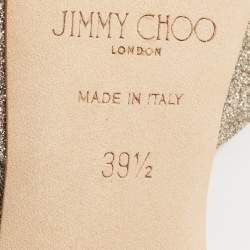 Jimmy Choo Gold Glitter Lorina Sandals Size 39.5