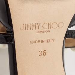 Jimmy Choo Black Patent Leather Aurelie Pumps Size 36