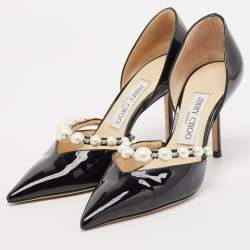 Jimmy Choo Black Patent Leather Aurelie Pumps Size 36