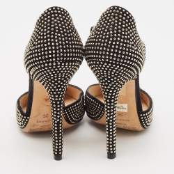 Jimmy Choo Black Studded Suede Talan T Strap Pumps Size 36