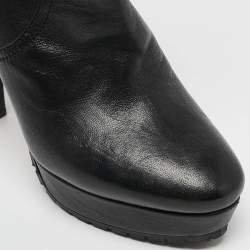 Jimmy Choo Black Leather Ankle Length Boots Size 37