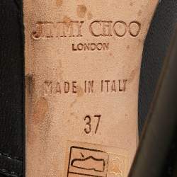 Jimmy Choo Black Leather Ankle Length Boots Size 37