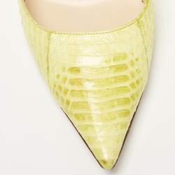 Pre Owned Jimmy Choo Green Python Leather Anouk Pumps Size 42