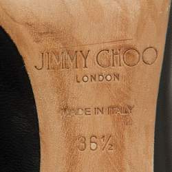 Pre Owned  Jimmy Choo Black Leather Love Pointed Toe Pumps Size 36.5