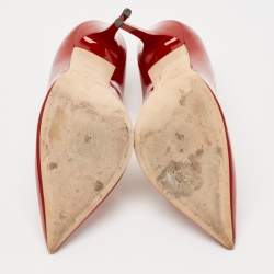 Pre Owned Jimmy Choo Red Patent Leather Love Pumps Size 38.5