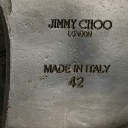 Jimmy Choo Black Leather Biker Boots Size 42
