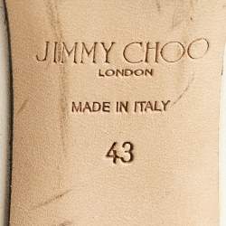 Jimmy Choo White Leather Maxyn Knee Length Boots Size 43