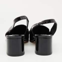 مملوكة مسبقًا Jimmy Choo Black Patent Leather Block Heel Pumps Size 43