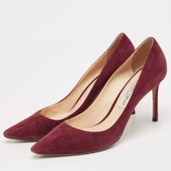 Jimmy Choo Burgundy Suede Romy Pumps Size 42