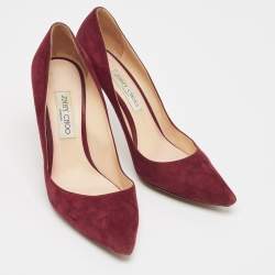 Jimmy Choo Burgundy Suede Romy Pumps Size 42