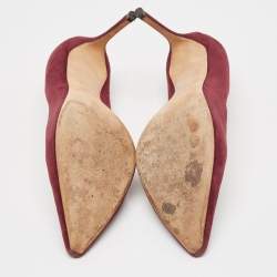 Jimmy Choo Burgundy Suede Romy Pumps Size 42