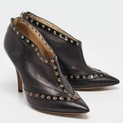 Jimmy Choo Black Leather Zip Up Booties Size 36
