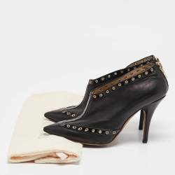 Jimmy Choo Black Leather Zip Up Booties Size 36
