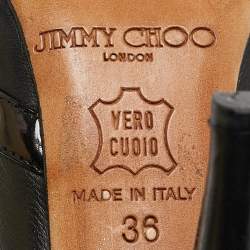Jimmy Choo Black Leather Zip Up Booties Size 36