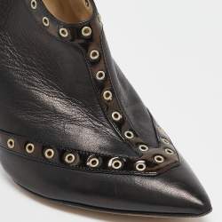 Jimmy Choo Black Leather Zip Up Booties Size 36