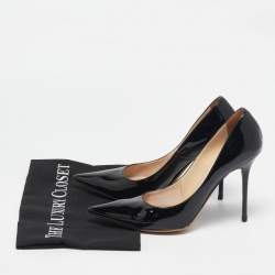Jimmy Choo Black Patent Leather Romy Pumps Size 38.5